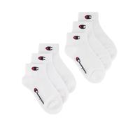 Champion Socken Core Socks Junior – 6er-Pack Quarter – Unisex Weiß Gr. 31-34