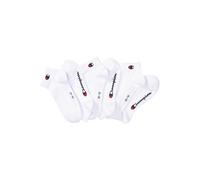 Kurzsocken CHAMPION "6pk Quarter Socks", Damen, Gr. 39-42, weiß, Obermaterial: 71% Baumwolle, 23% Polyester, 4% Polyamid, 2% Elasthan, Socken Kurzsocken, für Fitnessaktivitäten, sportlicher Stil, elas