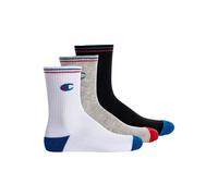 Kurzsocken CHAMPION "Socken 3er Pack", Damen, Gr. 35-38, bunt (weiß, grau, schwarz), Obermaterial: 71% Baumwolle CO. 27% Polyester PES. 2% Elasthan EL., Socken (35614223-35) weiß, grau, schwarz