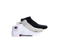 Kurzsocken CHAMPION "Socken 3er Pack", Damen, Gr. 39-42, bunt (schwarz, weiß, grau), Obermaterial: 71% Baumwolle CO. 23% Polyester PES. 4% Polyamid PA. 2% Elasthan EL., Socken (93231751-39) schwarz, w
