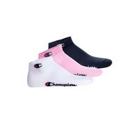 Kurzsocken CHAMPION "Socken 3er Pack", Herren, Gr. 35-38, bunt (pink, weiß, blau), Obermaterial: 71% Baumwolle CO. 23% Polyester PES. 4% Polyamid PA. 2% Elasthan EL., Socken (29776453-35) pink, weiß,
