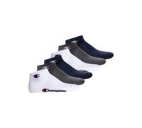 Kurzsocken CHAMPION "Socken 6er Pack", Damen, Gr. 43-46, bunt (blau, weiß, grau), Obermaterial: 71% Baumwolle CO. 23% Polyester PES. 4% Polyamid PA. 2% Elasthan EL., Socken (36223453-43) blau, weiß, g