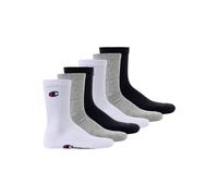 Kurzsocken CHAMPION "Socken 6er Pack", Damen, Gr. 43-46, bunt (schwarz, weiß, grau), Obermaterial: 71% Baumwolle CO. 27% Polyester PES. 2% Elasthan EL., Socken (56244231-43) schwarz, weiß, grau