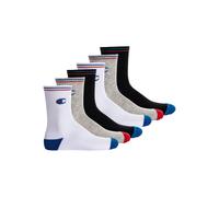 Kurzsocken CHAMPION "Socken 6er Pack", Damen, Gr. 43-46, bunt (schwarz, weiß, grau), Obermaterial: 71% Baumwolle CO. 27% Polyester PES. 2% Elasthan EL., Socken (86760948-43) schwarz, weiß, grau
