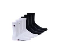 Kurzsocken CHAMPION "Socken 6er Pack", Damen, Gr. 43-46, schwarz (schwarz, weiß), Obermaterial: 71% Baumwolle CO. 27% Polyester PES. 2% Elasthan EL., Socken (96688043-43) schwarz, weiß
