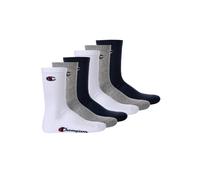 Kurzsocken CHAMPION "Socken 6er Pack", Herren, Gr. 35-38, bunt (blau, weiß, grau), Obermaterial: 71% Baumwolle CO. 27% Polyester PES. 2% Elasthan EL., Socken (33408016-35) blau, weiß, grau