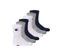 Kurzsocken CHAMPION "Socken 6er Pack", Mädchen, Gr. 27-30, bunt (blau, weiß, grau), Obermaterial: 70% Baumwolle CO. 28% Polyester PES. 2% Elasthan EL., Socken (20857164-27) blau, weiß, grau