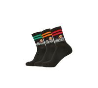 Kurzsocken ELLESSE "Socken PULLO SOCKS 3er Pack", Damen, Gr. 41-46, schwarz (schwarz, bunt), Obermaterial: 68% Baumwolle CO. 16% Polyester PES. 14% Polyamid PA. 2% Elasthan EL., Socken (25130362-41) s