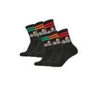 Kurzsocken ELLESSE "Socken PULLO SOCKS 6er Pack", Damen, Gr. 43-46, schwarz (schwarz, bunt), Obermaterial: 68% Baumwolle CO. 16% Polyester PES. 14% Polyamid PA. 2% Elasthan EL., Socken (83821315-43) s