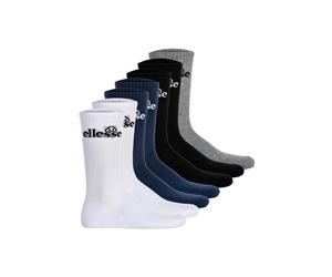 Kurzsocken ELLESSE "Socken TREGO SPORT SOCK 7er Pack", Damen, Gr. 40-42, bunt (schwarz, weiß, blau, grau), Obermaterial: 98% Polyester PES. 2% Elasthan EL., Socken (53783417-40) schwarz, weiß, blau, g