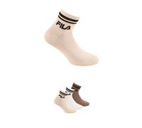 Kurzsocken FILA, Damen, Gr. 39-42, mocha mousse, Baumwollmischung, Socken, Cotton-Mix, Unisex, Kontraststreifen (66868459-39) mocha mousse