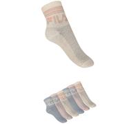 Kurzsocken FILA "JUNIOR GIRL QUARTER SOCKS", Mädchen, Gr. 27-30, rosa (cipria), Baumwollmischung, unifarben, normal, Socken, mit dezentem Mustertextur (14995749-27) cipria