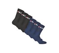 Kurzsocken FILA "Socken 3er Pack", Damen, Gr. 35-38, schwarz (schwarz, blau), Obermaterial: 70% Baumwolle CO. 29% Polyester PES. 1% Elasthan EL., Socken (54976215-35) schwarz, blau