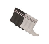 Kurzsocken FILA "Socken 6er Pack", Herren, Gr. 43-46, schwarz (schwarz, grau), Obermaterial: 80% Baumwolle CO. 18% Polyester PES. 2% Elasthan EL., Socken (59161069-43) schwarz, grau