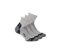 Kurzsocken FILA "Socken FILA QUARTER UNISEX SOCKS MULTISPORT 3P 3er Pack", Damen, Gr. 39-42, grau, Obermaterial: 87% Polyester PES. 10% Baumwolle CO. 3% Elasthan EL., Socken (61751345-39) grau