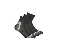 Kurzsocken FILA "Socken FILA QUARTER UNISEX SOCKS MULTISPORT 3P 3er Pack", Damen, Gr. 39-42, schwarz, Obermaterial: 87% Polyester PES. 10% Baumwolle CO. 3% Elasthan EL., Socken (17546842-39) schwarz