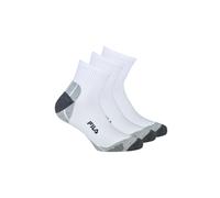 Kurzsocken FILA "Socken FILA QUARTER UNISEX SOCKS MULTISPORT 3P 3er Pack", Damen, Gr. 43-46, weiß, Obermaterial: 87% Polyester PES. 10% Baumwolle CO. 3% Elasthan EL., Socken (98822145-43) weiß