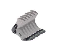 Kurzsocken FILA "Socken FILA QUARTER UNISEX SOCKS MULTISPORT 3P 6er Pack", Damen, Gr. 39-42, grau, Obermaterial: 87% Polyester PES. 10% Baumwolle CO. 3% Elasthan EL., Socken (70411436-39) grau