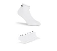 Kurzsocken FILA "UNISEX INVISIBLE PLAIN SOCKS", Damen, Gr. 35-38, weiß (6x weiß), Baumwolle, Elasthan, Polyester, uni, elastisch, Socken, Baumwollmischung, Rippenbündchen, flache Zehennaht (94429115-3