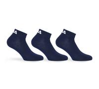FILA Quarter Socken Unisex, 3 Paar - Kurzsocken, Sport, Logo-Bund, uni, 35-46 Marine 39-42 (6-8 UK)
