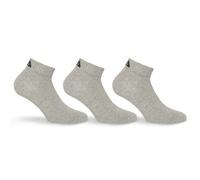 Kurzsocken FILA "UNISEX INVISIBLE PLAIN SOCKS", Herren, Gr. 43-46, grau, Baumwolle, Elasthan, Polyester, elastisch, Socken, mit Logostickerei (15787227-43) grau