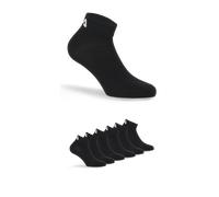 Kurzsocken FILA "UNISEX INVISIBLE PLAIN SOCKS", Herren, Gr. 43-46, schwarz (6x schwarz), Baumwolle, Elasthan, Polyester, uni, elastisch, Socken, Baumwollmischung, Rippenbündchen, flache Zehennaht (233
