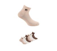 Kurzsocken FILA "UNISEX QUARTER PLAIN SOCKS", Damen, Gr. 35-38, beige (mocha mousse), Materialmix, normal, Socken, mit Logo-Schriftzug (34021814-35) mocha mousse