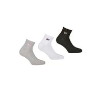 Kurzsocken FILA "UNISEX QUARTER PLAIN SOCKS", Damen, Gr. 35-38, bunt (classic, mix), Baumwollmischung, meliert, unifarben, normal, Socken, mit eingestrickem Logo (83823020-35) classic, mix