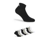 Kurzsocken FILA "UNISEX QUARTER PLAIN SOCKS", Damen, Gr. 35-38, schwarz-weiß (classic), Baumwolle, Elasthan, Polyester, unifarben, normal, Socken, mit klassischem Logo (54016251-35) classic
