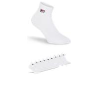 Kurzsocken FILA "UNISEX QUARTER PLAIN SOCKS", Damen, Gr. 35-38, weiß, Baumwollmischung, unifarben, normal, Socken, mit Logo-Schriftzug (79919458-35) weiß