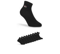 Kurzsocken FILA "UNISEX QUARTER PLAIN SOCKS", Damen, Gr. 39-42, schwarz, Baumwollmischung, unifarben, normal, Socken, mit Logo-Schriftzug (84486055-39) schwarz