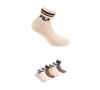 Kurzsocken FILA "UNISEX QUARTER PLAIN SOCKS", Damen, Gr. 43-46, mocha mousse, Baumwollmischung, normal, Socken, mit Logo-Schriftzug (88113357-43) mocha mousse