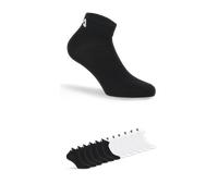 Kurzsocken FILA "UNISEX QUARTER PLAIN SOCKS", Damen, Gr. 43-46, schwarz-weiß (schwarz, weiß), Baumwollmischung, elastisch, Socken Kurzsocken (84522412-43)