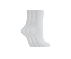 Kurzsocken G-STAR "SNOWFLAKE, 3 PACK ANKLET SOCKS", Damen, Gr. 39-42, hellweiß, Baumwollmischung, unifarben, Socken, unifarben (78680213-39) hellweiß