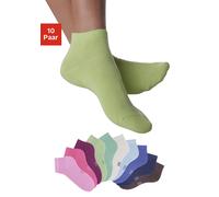 H.I.S Kurzsocken, (10 Paar), mit verstärkter Ferse und Spitze TOPSELLER 35-38 bunt Damen Sportsocken Socken Damenwäsche Kurzsocken 35-38 marine, blau, grün, braun, rosa, ecru, hellblau, hellgrün, rosé, lila
