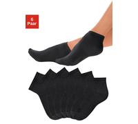 Kurzsocken H.I.S, Damen, Gr. 35-38, schwarz, Baumwolle, Elasthan, Polyamid, uni, elastisch, Socken, mit kuscheligem Innenfrottee (599238-35) schwarz