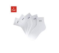 Kurzsocken H.I.S, Damen, Gr. 35-38, weiß, Baumwolle, Elasthan, Polyamid, uni, elastisch, Socken, mit Bündchen über dem Knöchel (791353-35) weiß