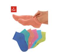 Kurzsocken H.I.S, Damen, Gr. 39-42, bunt, Baumwolle, Elasthan, Polyamid, uni, elastisch, Socken, mit kuscheligem Innenfrottee (220406-39) bunt