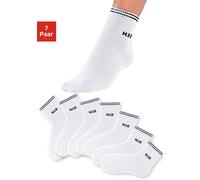 Kurzsocken H.I.S, Damen, Gr. 39-42, weiß, Baumwolle, Polyamid, geringelt, uni, Socken, mit Vollfrottee (420114-39) weiß