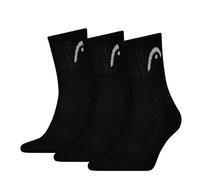 Kurzsocken HEAD "HEAD ALL SPORTS TRAINING SHORT CREW", Damen, Gr. 35-38, schwarz, Baumwollmischung, normal, Socken, mit gepolsterte Sohle für Dämpfung und zusätzlichen Komfort (37649630-35) schwarz