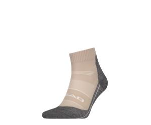 Kurzsocken HEAD "HEAD HIKING COOL QUARTER 1P", Herren, Gr. 39-42, grau (taupe), Materialmix, Socken (38830436-39) taupe