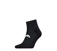 Kurzsocken HEAD "HEAD TENNIS QUARTER 1P", Herren, Gr. 35-38, schwarz, Obermaterial: 57% Baumwolle, 23% Polyamid, 17% Polyester, 3% Elasthan, Socken Kurzsocken (93696034-35)
