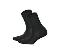 Socken HUDSON "ONLY 2-PACK", Damen, Gr. 35-38, schwarz, Obermaterial: 75% Baumwolle, 23% Polyamid, 2% Elasthan, normal, Socken Socken, Komfortbund mit weitem Fußausschnitt (45674946-35) schwarz