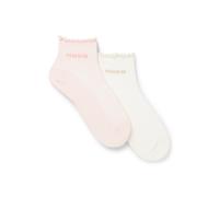 Kurzsocken HUGO UNDERWEAR, Damen, Gr. 35-38, light, pastel pink 688, Baumwollmischung, normal, Socken, mit gewellter Kante, Rippstruktur (92489526-35) light, pastel pink 688