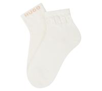 Kurzsocken HUGO UNDERWEAR "MESH LOGO", Damen, Gr. 35-38, open weiß 119, Baumwollmischung, elastisch, Socken (28312338-35) open weiß 119