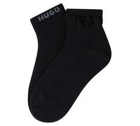 Kurzsocken HUGO UNDERWEAR "MESH LOGO", Herren, Gr. 35-38, schwarz 001, Baumwollmischung, elastisch, Socken Kurzsocken, Einsätze aus halbtransparenten Netzgewebe (61249854-35)