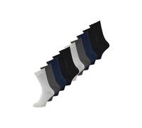 Kurzsocken JACK & JONES "Socken JACBASIC BAMBOO SOCK 5P 10er Pack", Herren, Gr. 40-46, bunt (grau, blau, schwarz), Obermaterial: 54% Viskose CV. 26% Polyester PES. 18% Baumwolle CO. 2% Elasthan EL., S