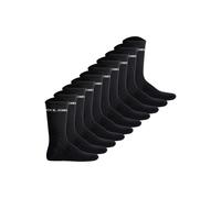 Kurzsocken JACK & JONES "Socken JACBASIC LOGO TENNIS SOCK 10 PACK 10er Pack", Herren, Gr. 40-46, schwarz, Obermaterial: 72% Baumwolle CO. 26% Polyester PES. 2% Elasthan EL., Socken (50504745-40) schwa