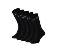 Kurzsocken JACK & JONES "Socken JACBASIC LOGO TENNIS SOCK 5 PACK JNR 5er Pack", Mädchen, Gr. 38-43, schwarz, Obermaterial: 72% Baumwolle CO. 26% Polyester PES. 2% Elasthan EL., Socken (90175517-38) sc