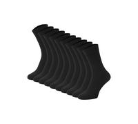 Kurzsocken JACK & JONES "Socken JACBLACK SOCK 10 PACK JNR 10er Pack", Mädchen, Gr. 38-43, schwarz, Obermaterial: 72% Baumwolle CO. 26% Polyester PES. 2% Elasthan EL., Socken (63061607-38) schwarz